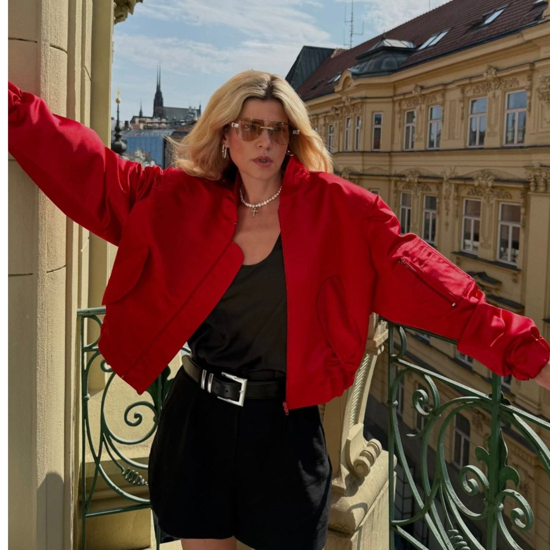 Meji Signature Bomber Jacket Red | MEJI