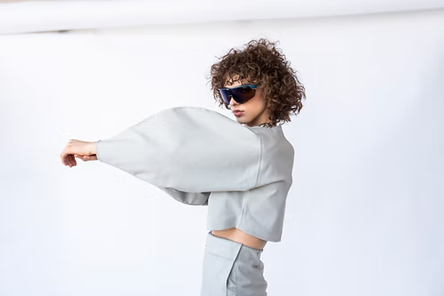 MEJI Luxe Balloon Cropped Top | MEJI
