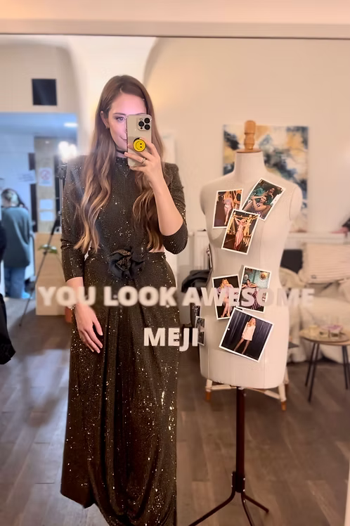 Ava Crystal Cut Out Dress | MEJI