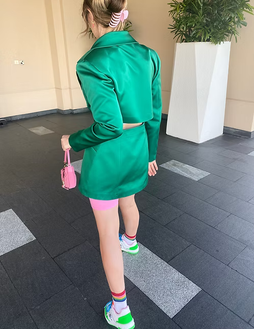 Duchess Satin Cut Out Blazer | MEJI