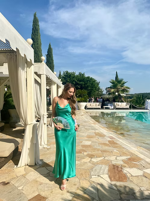 Silk Dress Verde | MEJI