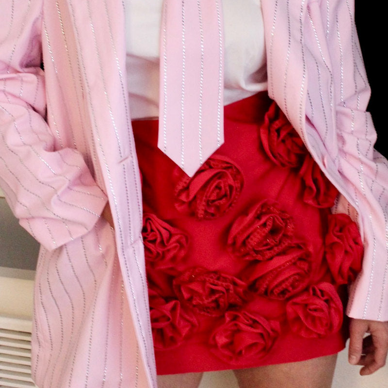 Meji Blooming Red Rose Skirt | MEJI