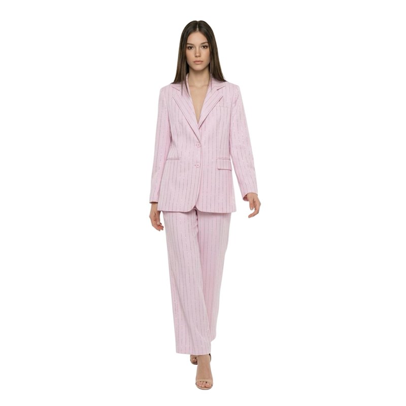 Meji Bubble Crystal Pinstripe Blazer | MEJI