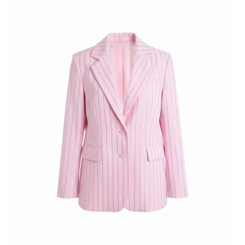 Meji Bubble Crystal Pinstripe Blazer | MEJI