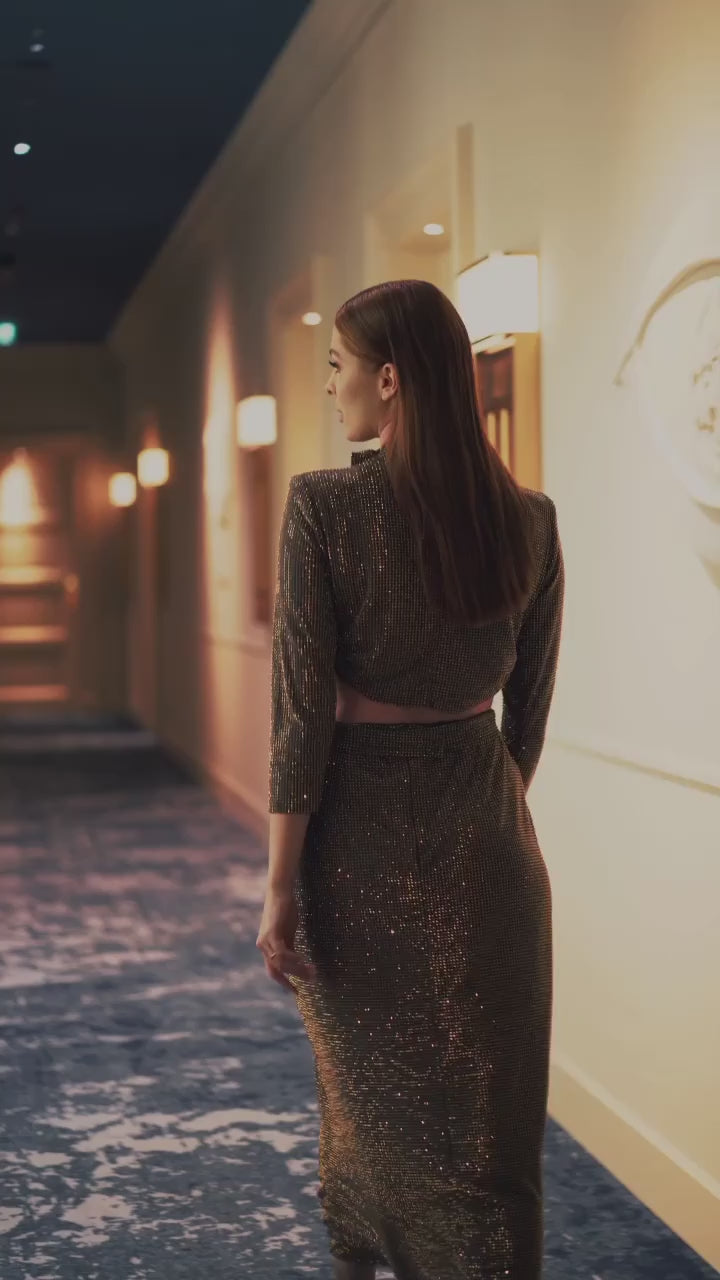 Ava Crystal Cut Out Dress